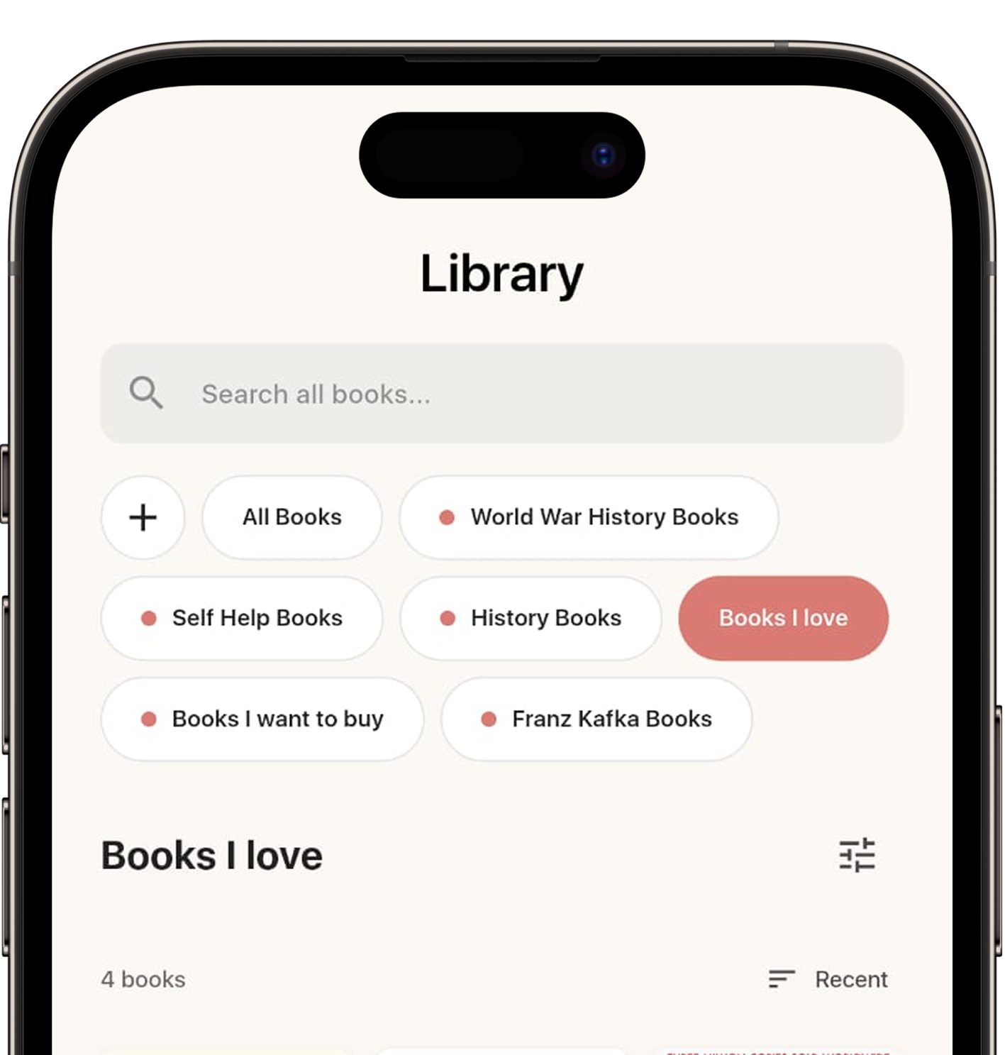 Library shelves view