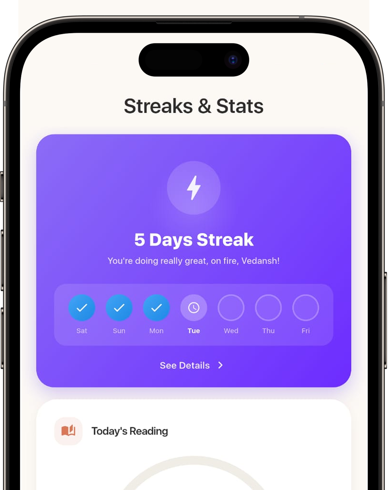 Gentle accountability, built in.